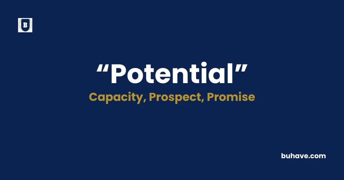 Potential Meaning, Definition, Synonyms and Antonyms