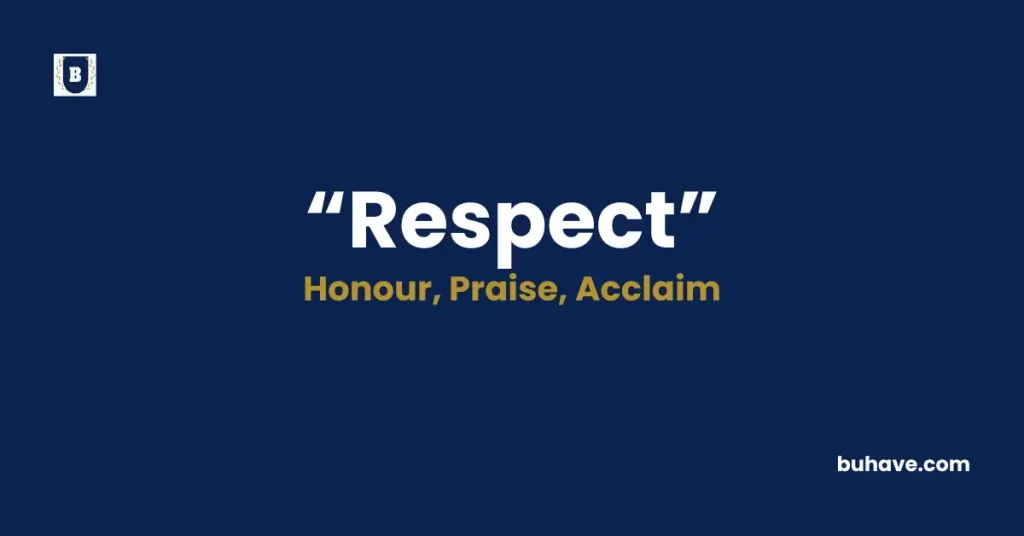 Respect Meaning, Definition, Synonyms and Antonyms