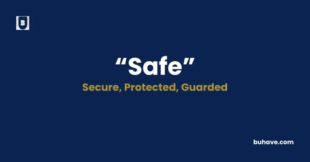 Safe Meaning, Definition, Synonyms and Antonyms