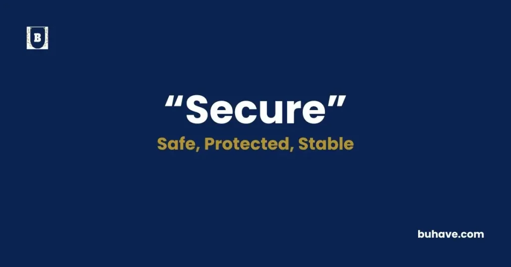 Secure Maening, Definition, Synonyms and Antonyms