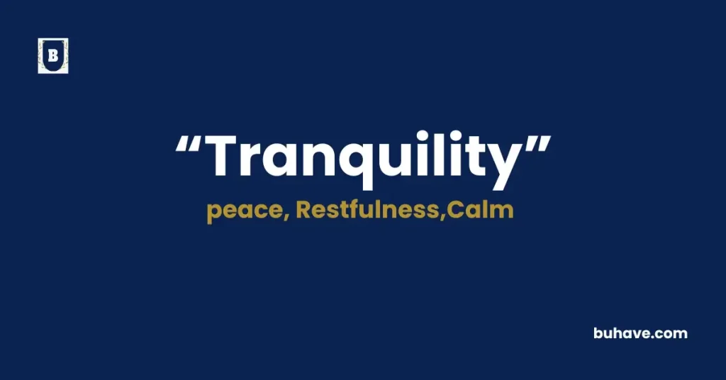 Tranquility Meaning, Definition, Synonyms and Antonyms