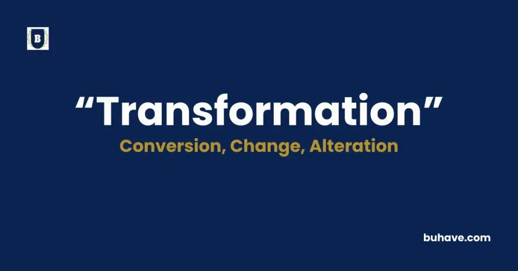 Transformation - Meaning, Definition, Synonyms and Antonyms