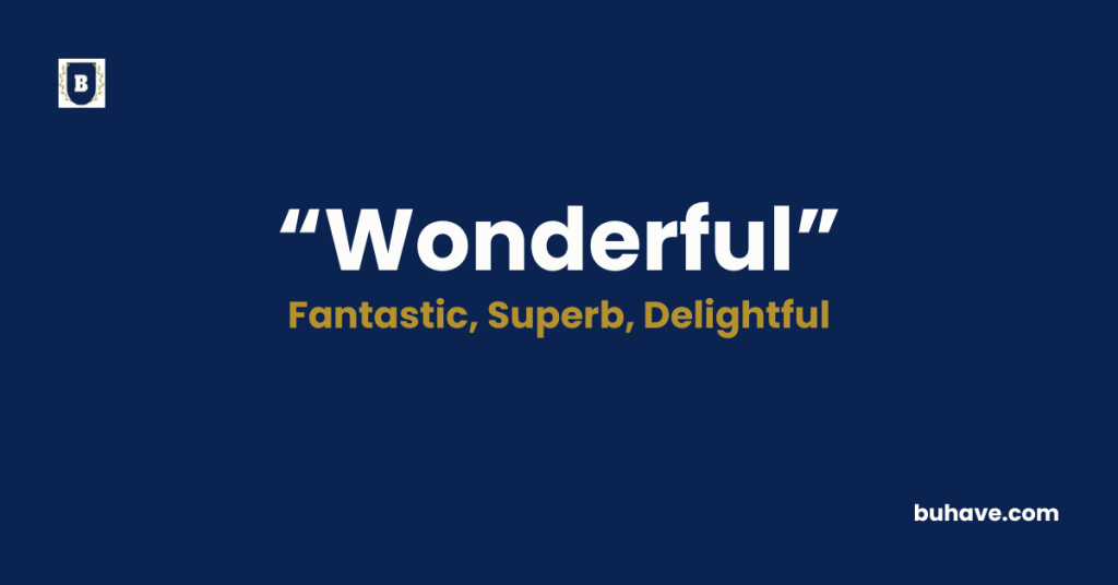 Wonderful - Meaning, Definition, Synonyms and Antonyms