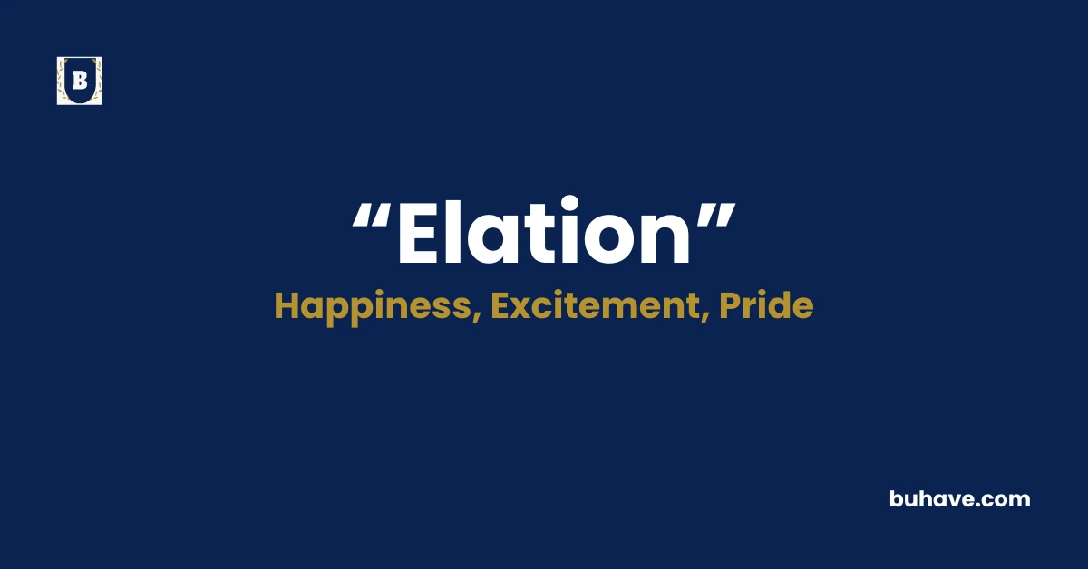 Elation - Meaning, Definition, Synonyms and Antonyms