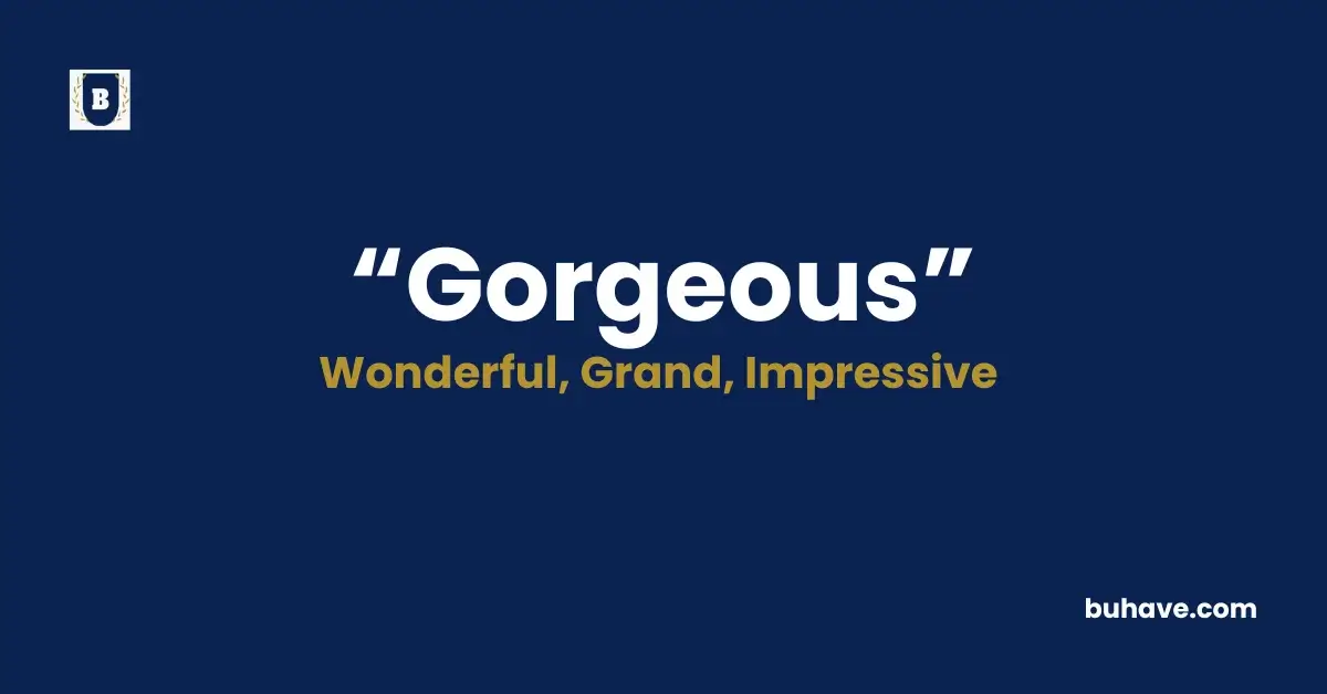 Gorgeous- Definition, Synonyms and Antonyms