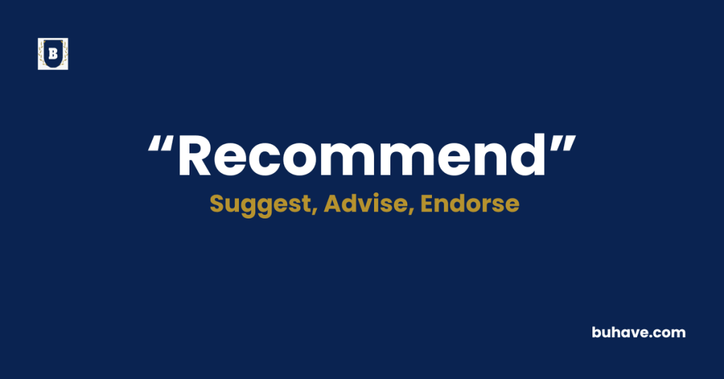 Recommend-Meaning-Definition-Synonyms-Antonyms