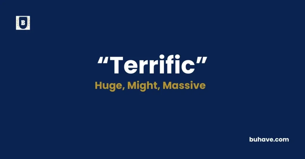 Terrific -Meaning, Definition, Synonyms and Antonyms