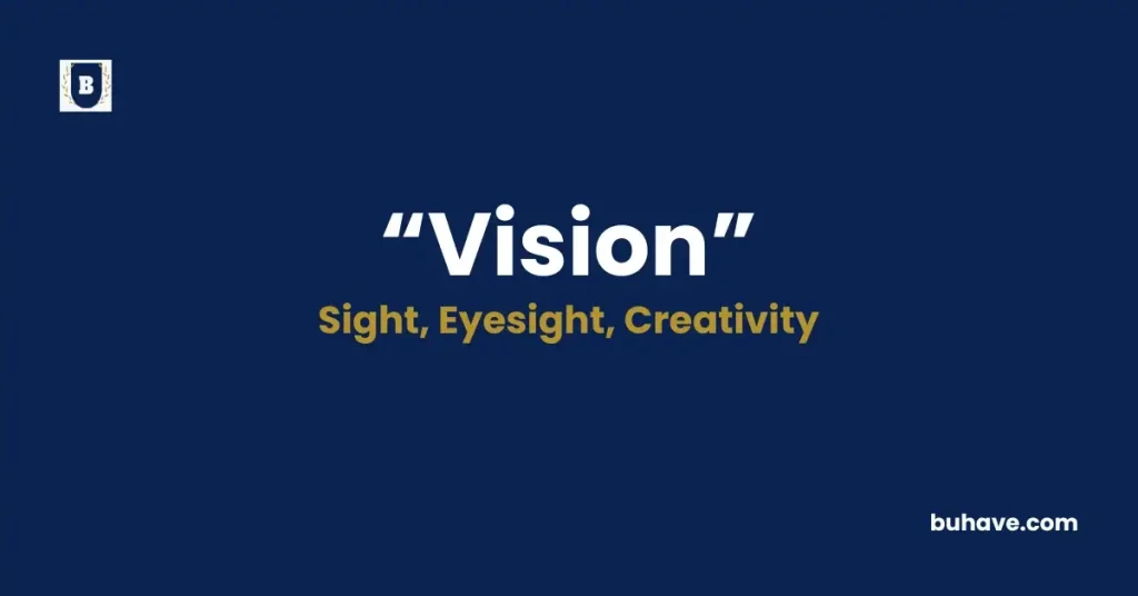 Vision- Meaning, Definition, Synonyms and Antonyms