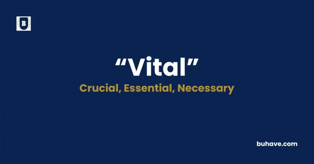 Vital- Meaning, Definition, Synonyms and Antonyms