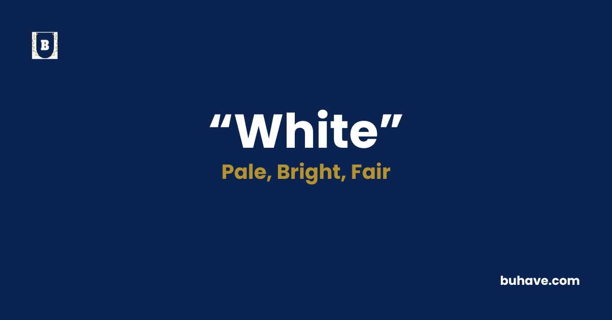 White - Meaning, Definition, Synonyms and Antonyms