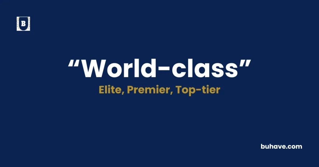 World-class- Meaning, Definition, Synonyms and Antonyms