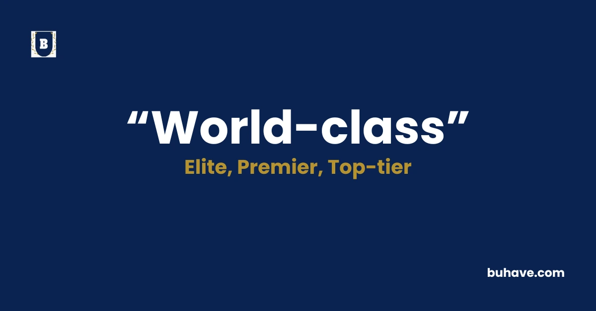 World-class- Meaning, Definition, Synonyms and Antonyms