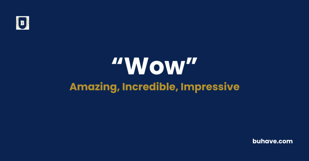 Wow - Meaning, Definition, Synonyms and Antonyms