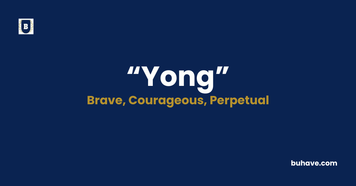 Yong - Meaning, Definition, Synonyms and Antonyms