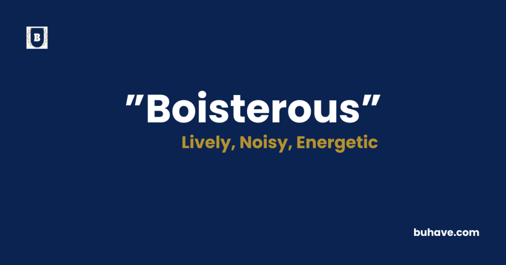 Boisterous meaning definition synonyms antonyms