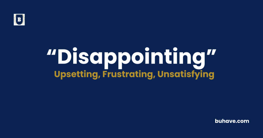 Disappointing meaning definition synonyms antonyms