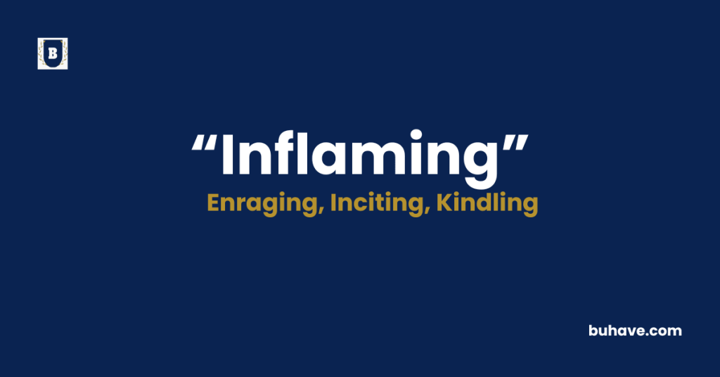 Inflaming meaning definition synonyms antonyms