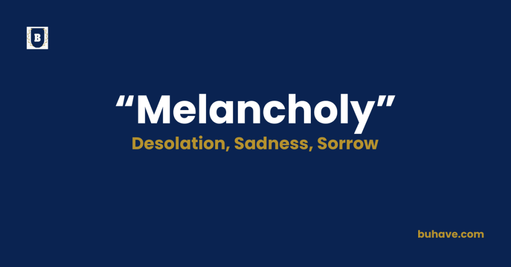 Melancholy meaning definition synonyms antonyms