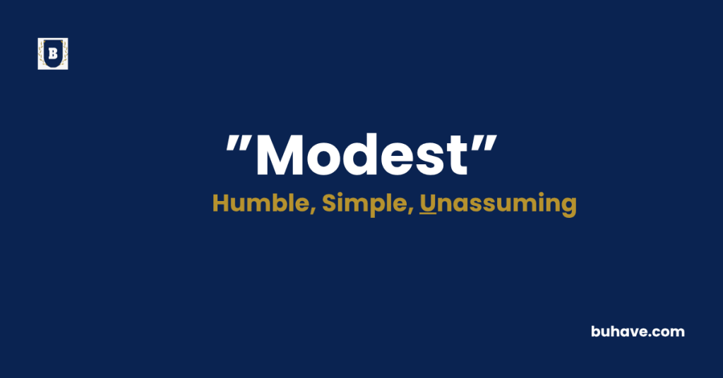 Modest meaning definition synonyms antonyms