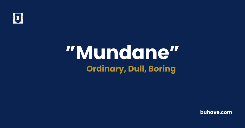 Mundane meaning definition synonyms antonyms