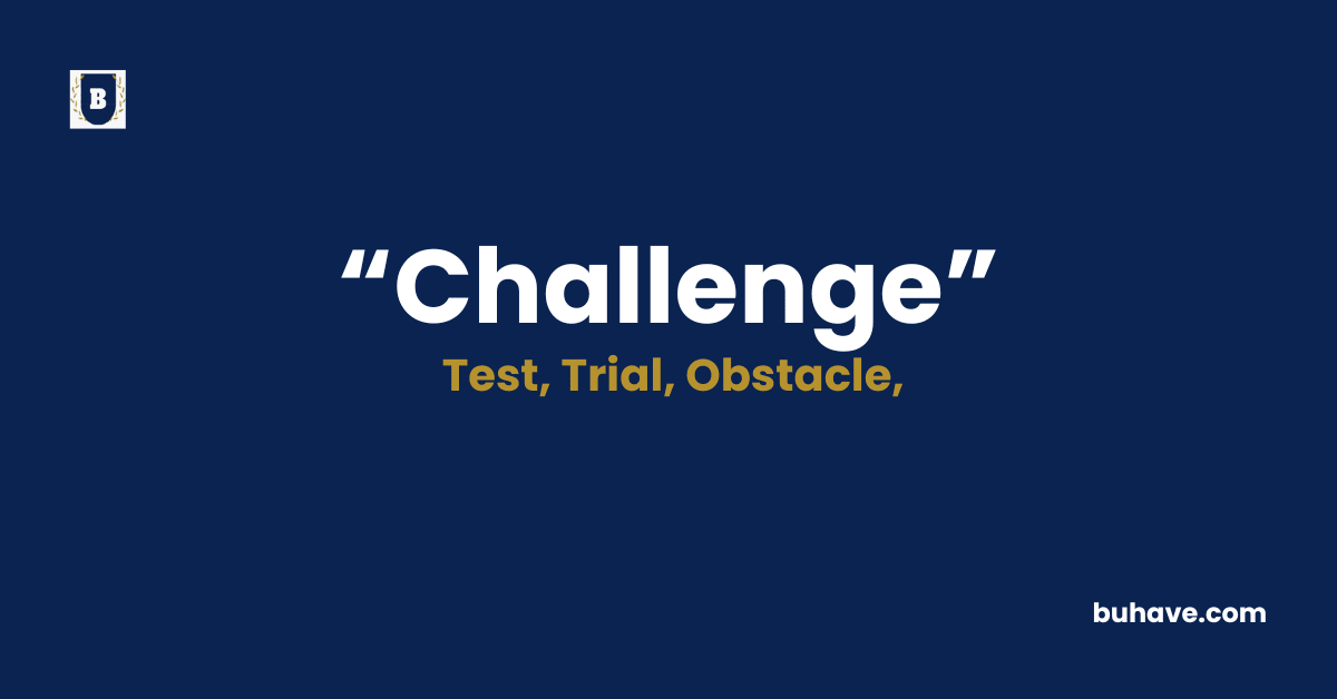 Challenge Meaning-Definition-Synonyms-Antonyms