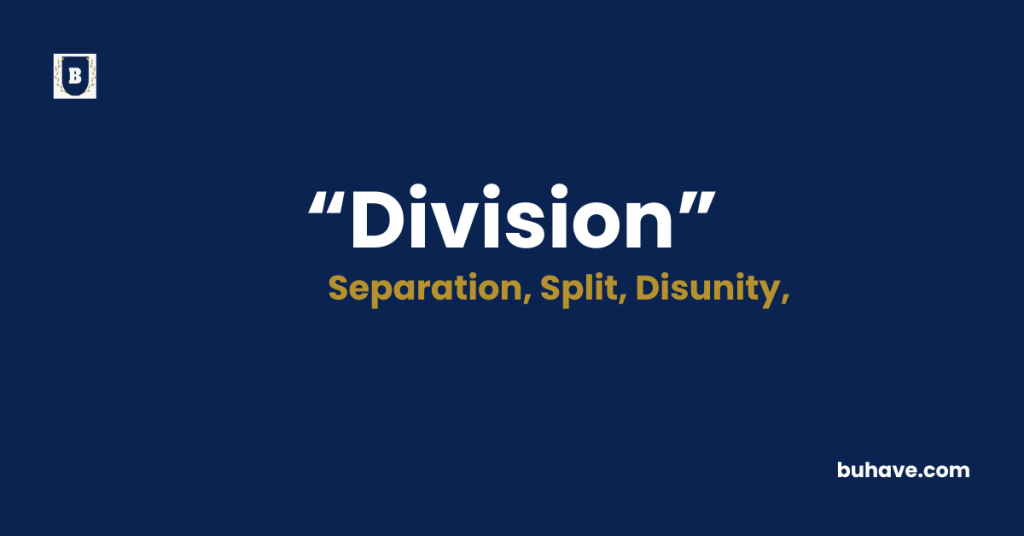 Division Meaning-Definition-Synonyms-Antonyms