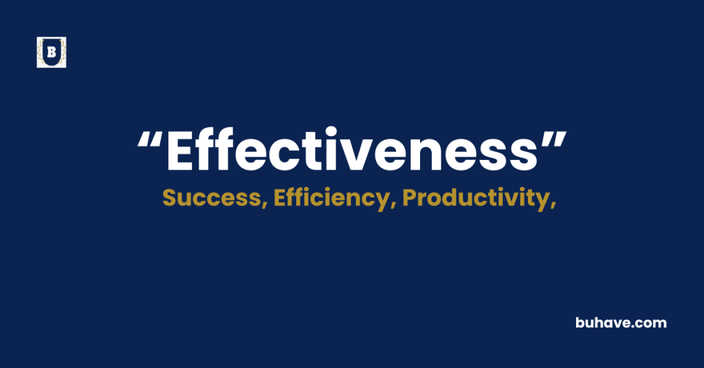 Effectiveness Meaning-Definition-Synonyms-Antonyms