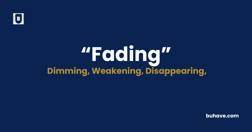 Fading Meaning-Definition-Synonyms-Antonyms