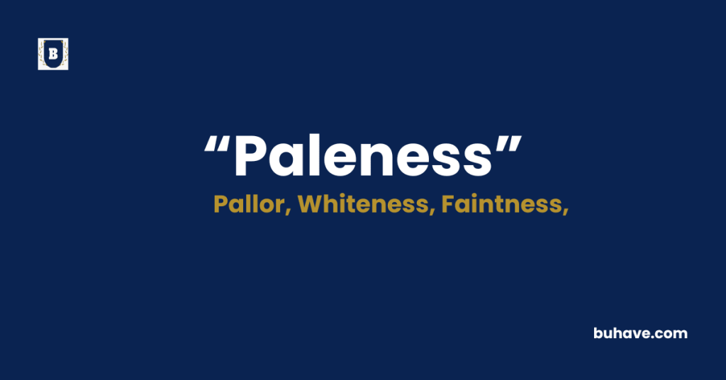 Paleness Meaning-Definition-Synonyms-Antonyms
