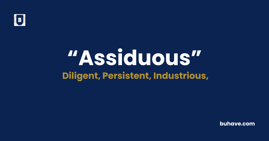 Assiduous - Meaning - Definition - Synonyms - Antonyms