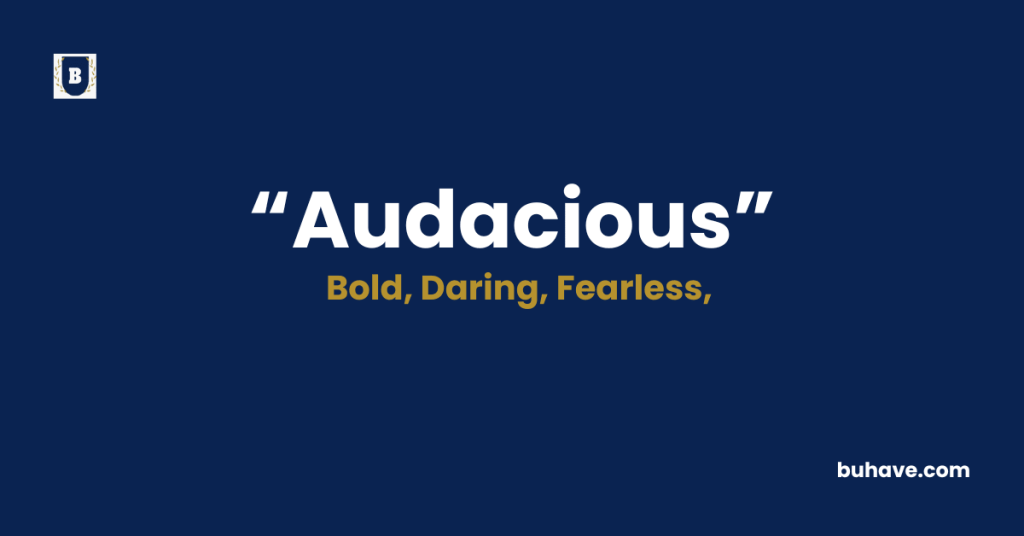 Audacious - Meaning - Definition - Synonyms - Antonyms