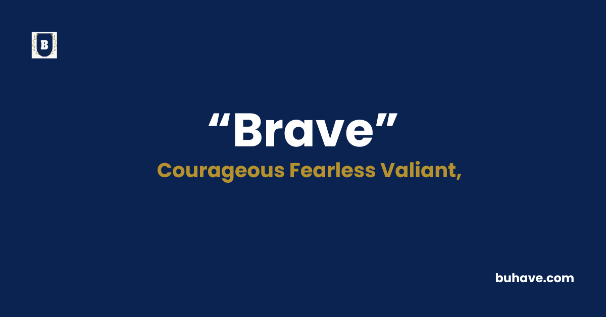 Brave - Meaning - Definition - Synonyms - Antonyms