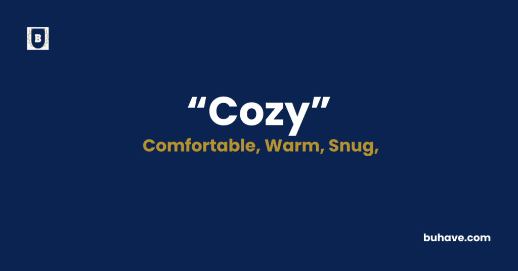 Cozy - Meaning - Definition - Synonyms - Antonyms
