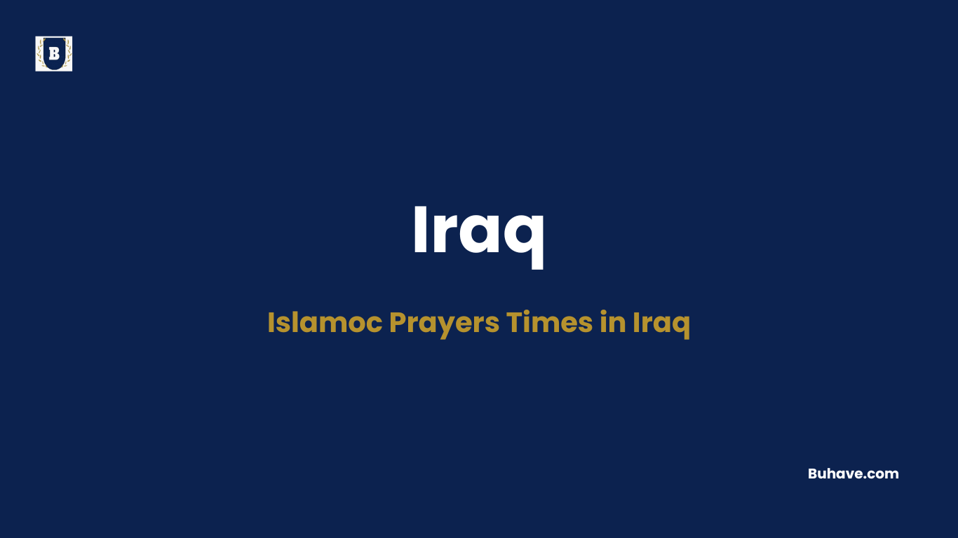 Islamic Prayers Times in Iraq