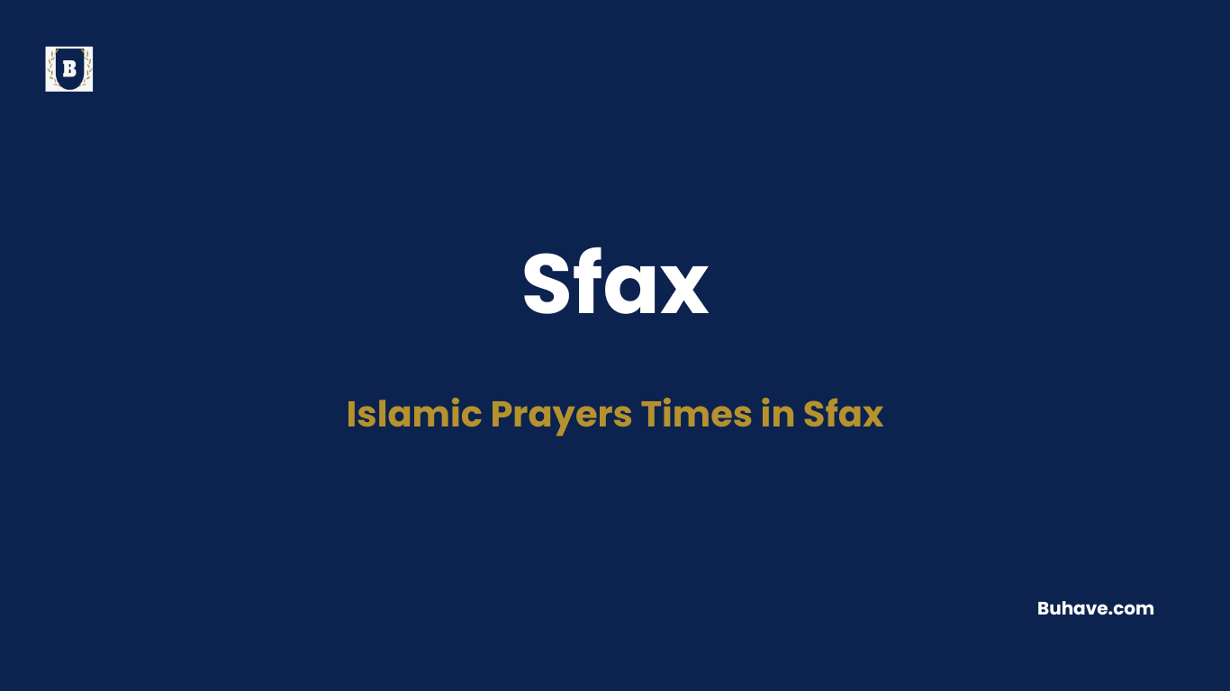 Islamic Prayers Times in Sfax