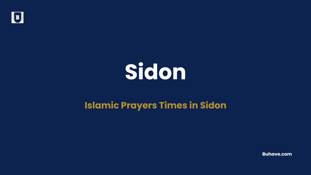 Islamic Prayers Times in Sidon