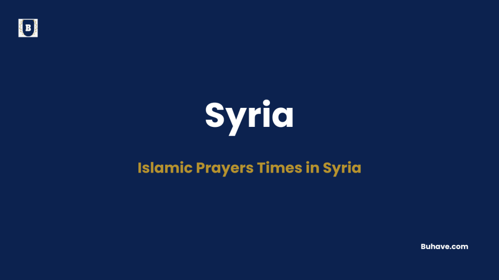 Islamic Prayers Times in Syria