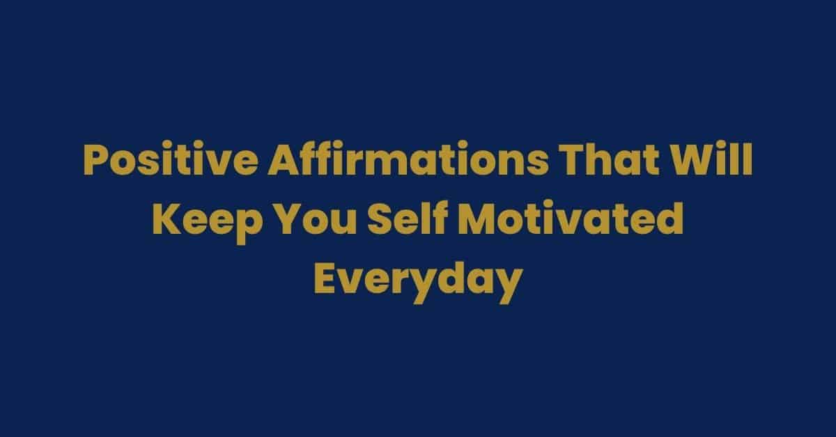 Positive Affirmations