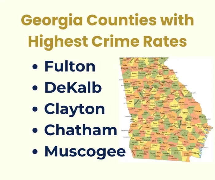 Georgia Counties with Highest Crime Rates