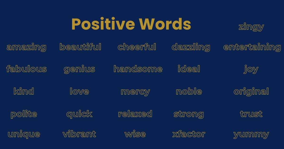 List of Positive Words