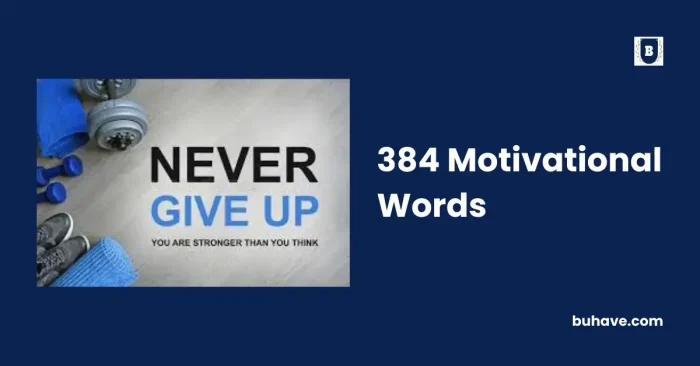 384 Motivational Words