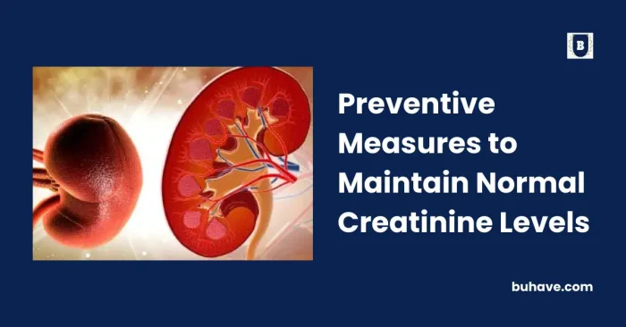 Preventive Measures to Maintain Normal Creatinine Levels