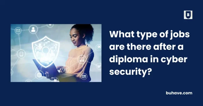 What type of jobs are there after a diploma in cyber security