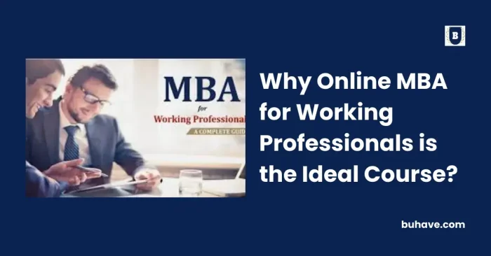 Why Online MBA for Working Professionals is the Ideal Course