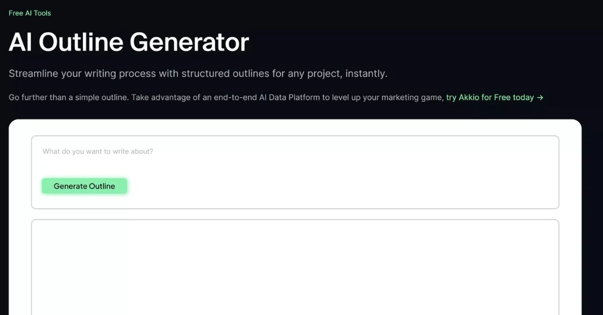 AI Outline Creator Tools